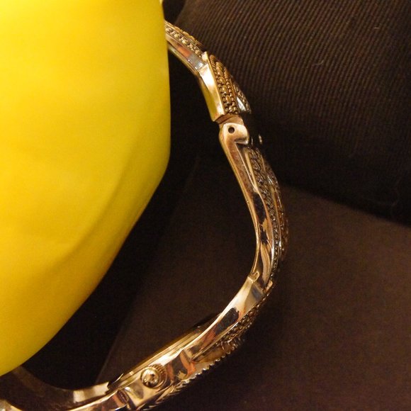 Two Tone Cuff Bracelet Watch - Picture 7 of 10